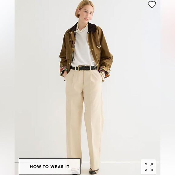 J. Crew Tall pleated capeside chino pant* - Picture 2 of 9